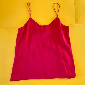 Ellen Tracy Dreamy Red Silk Tank Top